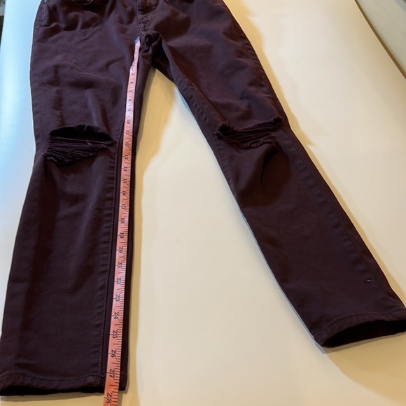 DL 1961 margaux jeans “Malbec” color ankle skinny size 27 Distressed knee - Picture 11 of 12